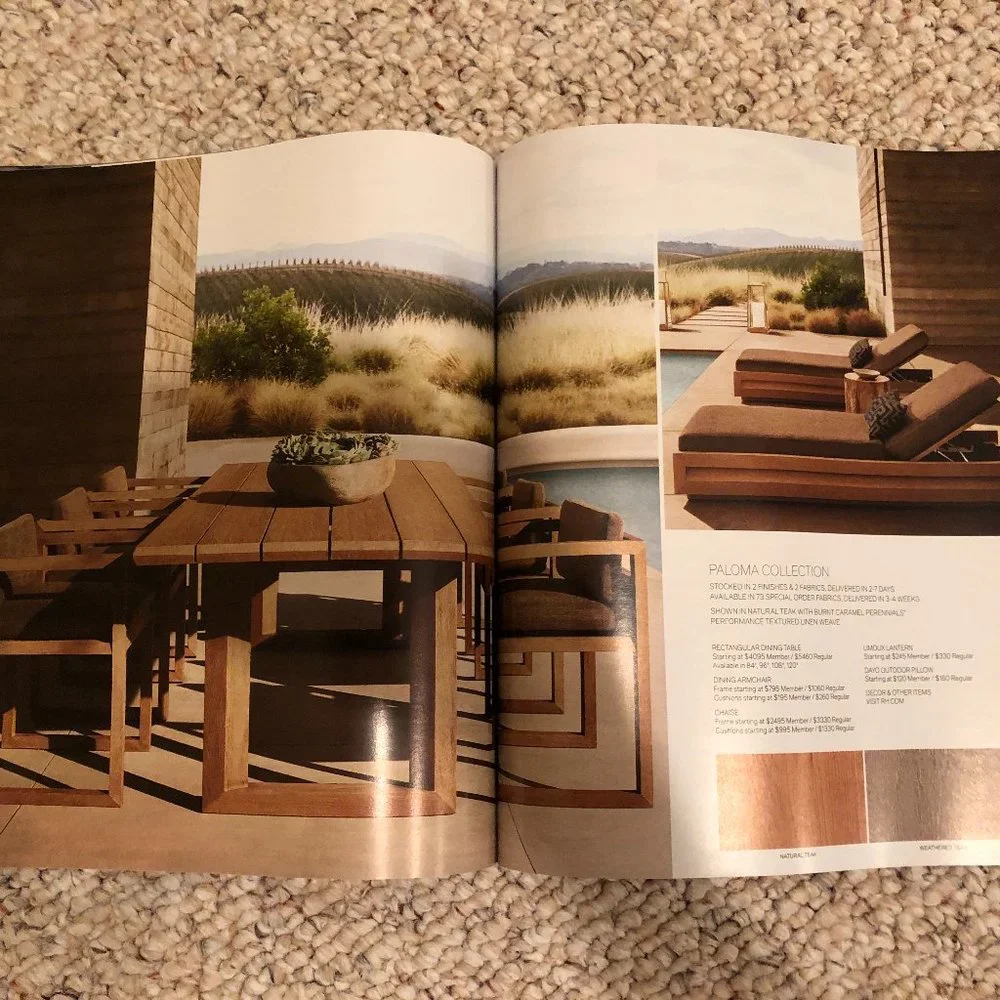 Restoration Hardware Outdoor Catalog